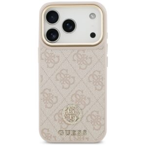 Original dėklas GUESS 4G Strass Logo & Big Strap Metal Buttons MagSafe skirtas Apple iPhone 17 Pro pink - Image 3