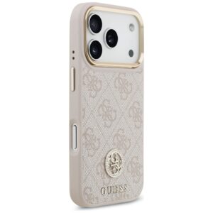 Original dėklas GUESS 4G Strass Logo & Big Strap Metal Buttons MagSafe skirtas Apple iPhone 17 Pro pink - Image 4