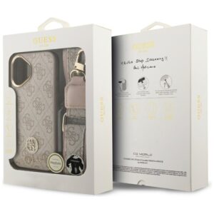 Original dėklas GUESS 4G Strass Logo & Big Strap Metal Buttons MagSafe skirtas Apple iPhone 17 pink - Image 9