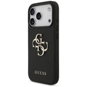 Original dėklas GUESS Grained Big 4G & Classic Logo skirtas Apple iPhone 17 Pro juodos spalvos - Image 2