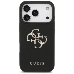 Original dėklas GUESS Grained Big 4G & Classic Logo skirtas Apple iPhone 17 Pro juodos spalvos - Image 3