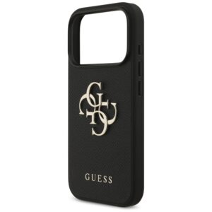 Original dėklas GUESS Grained Big 4G & Classic Logo skirtas Apple iPhone 17 Pro juodos spalvos - Image 6