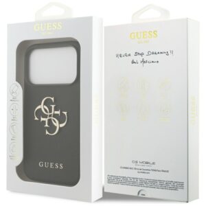 Original dėklas GUESS Grained Big 4G & Classic Logo skirtas Apple iPhone 17 Pro juodos spalvos - Image 8