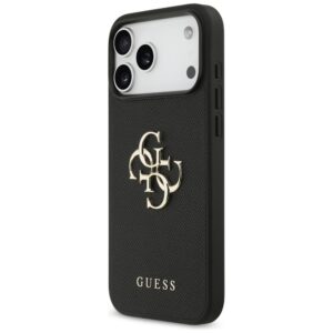 Original dėklas GUESS Grained Big 4G & Classic Logo skirtas Apple iPhone 17 Pro Max juodos spalvos - Image 2