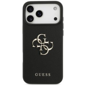 Original dėklas GUESS Grained Big 4G & Classic Logo skirtas Apple iPhone 17 Pro Max juodos spalvos - Image 3