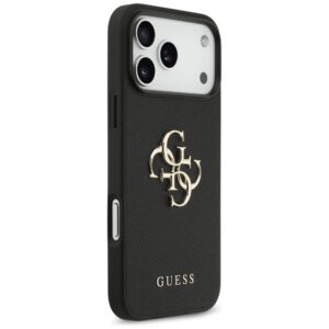 Original dėklas GUESS Grained Big 4G & Classic Logo skirtas Apple iPhone 17 Pro Max juodos spalvos - Image 4
