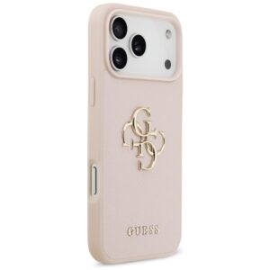 Original dėklas GUESS Grained Big 4G & Classic Logo skirtas Apple iPhone 17 Pro Max pink - Image 4