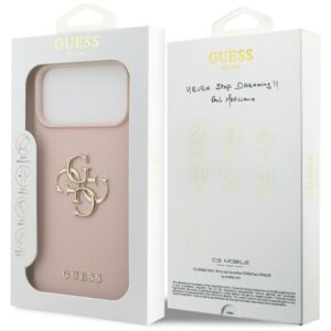 Original dėklas GUESS Grained Big 4G & Classic Logo skirtas Apple iPhone 17 Pro Max pink - Image 8