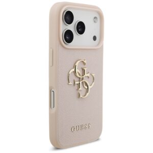 Original dėklas GUESS Grained Big 4G & Classic Logo skirtas Apple iPhone 17 Pro pink - Image 4