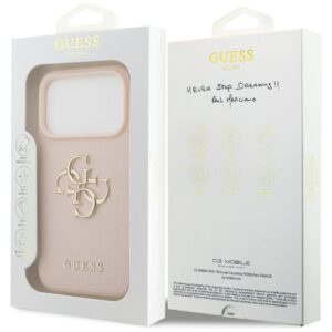 Original dėklas GUESS Grained Big 4G & Classic Logo skirtas Apple iPhone 17 Pro pink - Image 8