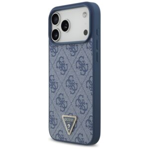 Original dėklas GUESS Leather 4G Triangle Strass MagSafe skirtas Apple iPhone 17 Pro Max blue - Image 2