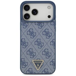 Original dėklas GUESS Leather 4G Triangle Strass MagSafe skirtas Apple iPhone 17 Pro Max blue - Image 3