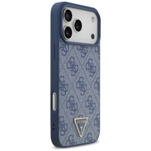 Original dėklas GUESS Leather 4G Triangle Strass MagSafe skirtas Apple iPhone 17 Pro Max blue - Image 4