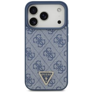 Original dėklas GUESS Leather 4G Triangle Strass MagSafe skirtas Apple iPhone 17 Pro blue - Image 3