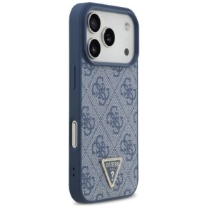 Original dėklas GUESS Leather 4G Triangle Strass MagSafe skirtas Apple iPhone 17 Pro blue - Image 4