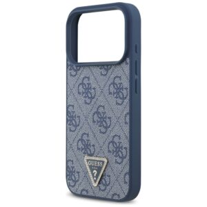 Original dėklas GUESS Leather 4G Triangle Strass MagSafe skirtas Apple iPhone 17 Pro blue - Image 6