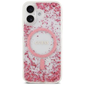 Original dėklas GUESS Resin Bottom Glitter MagSafe skirtas Apple iPhone 17 pink - Image 3