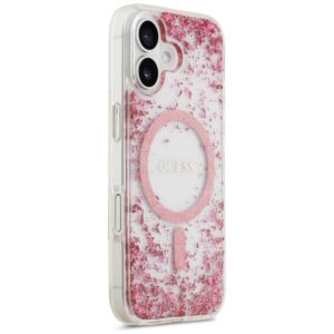 Original dėklas GUESS Resin Bottom Glitter MagSafe skirtas Apple iPhone 17 pink - Image 4