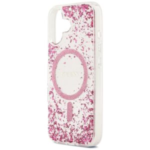 Original dėklas GUESS Resin Bottom Glitter MagSafe skirtas Apple iPhone 17 pink - Image 6