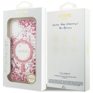 Original dėklas GUESS Resin Bottom Glitter MagSafe skirtas Apple iPhone 17 pink - Image 8
