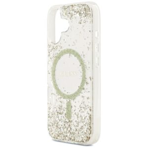 Original dėklas GUESS Resin Bottom Glitter MagSafe skirtas Apple iPhone 17 aukso spalvos - Image 6