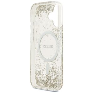 Original dėklas GUESS Resin Bottom Glitter MagSafe skirtas Apple iPhone 17 aukso spalvos - Image 7
