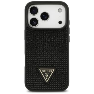 Original dėklas GUESS Rhinestone Triangle Logo skirtas Apple iPhone 17 Pro juodos spalvos - Image 3