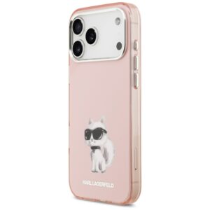 Original Pouch KARL LAGERFELD IML Aquarelle Choupette & Logo Magsafe skirtas Apple iPhone 17 Pro Max pink - Image 2