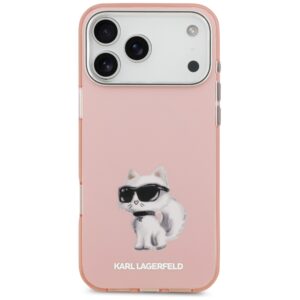 Original Pouch KARL LAGERFELD IML Aquarelle Choupette & Logo Magsafe skirtas Apple iPhone 17 Pro Max pink - Image 3