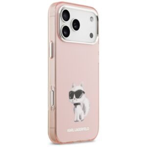 Original Pouch KARL LAGERFELD IML Aquarelle Choupette & Logo Magsafe skirtas Apple iPhone 17 Pro Max pink - Image 4