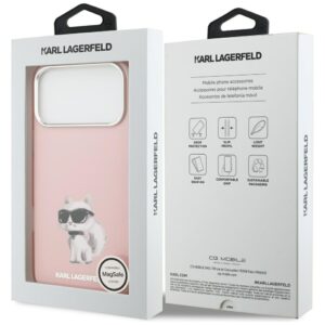 Original Pouch KARL LAGERFELD IML Aquarelle Choupette & Logo Magsafe skirtas Apple iPhone 17 Pro Max pink - Image 8