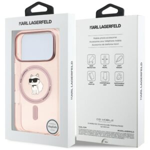 Original Pouch KARL LAGERFELD IML Choupette MagSafe skirtas Apple iPhone 17 Pro pink - Image 8