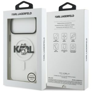 Original Pouch KARL LAGERFELD IML Choupette Sketch Logo Magsafe skirtas Apple iPhone 17 Pro Max skaidrus - Image 8