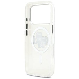 Original Pouch KARL LAGERFELD IML Glitter Karl & Choupette Sketch Logo Magsafe skirtas Apple iPhone 17 Pro skaidrus - Image 7