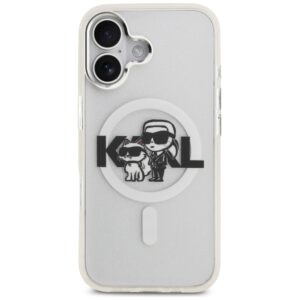 Original Pouch KARL LAGERFELD IML Glitter Karl & Choupette Sketch Logo Magsafe skirtas Apple iPhone 17 skaidrus - Image 3