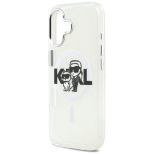 Original Pouch KARL LAGERFELD IML Glitter Karl & Choupette Sketch Logo Magsafe skirtas Apple iPhone 17 skaidrus - Image 6