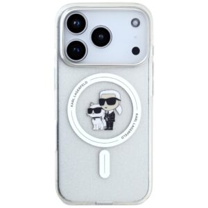Original Pouch KARL LAGERFELD IML Karl Choupette Glitter Magsafe skirtas Apple iPhone 17 Pro skaidrus - Image 3
