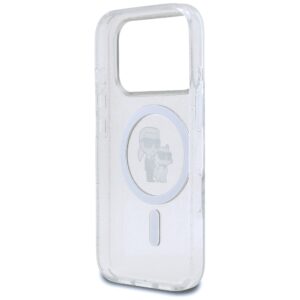 Original Pouch KARL LAGERFELD IML Karl Choupette Glitter Magsafe skirtas Apple iPhone 17 Pro skaidrus - Image 7