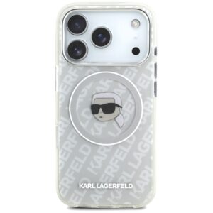 Original Pouch KARL LAGERFELD IML Karl Head Logo MagSafe skirtas Apple iPhone 17 Pro Max pilkos spalvos - Image 3
