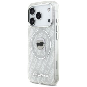 Original Pouch KARL LAGERFELD IML Karl Head Logo MagSafe skirtas Apple iPhone 17 Pro pilkos spalvos - Image 2