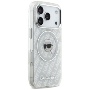 Original Pouch KARL LAGERFELD IML Karl Head Logo MagSafe skirtas Apple iPhone 17 Pro pilkos spalvos - Image 4