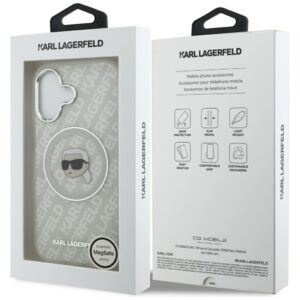 Original Pouch KARL LAGERFELD IML Karl Head Logo MagSafe skirtas Apple iPhone 17 pilkos spalvos - Image 8