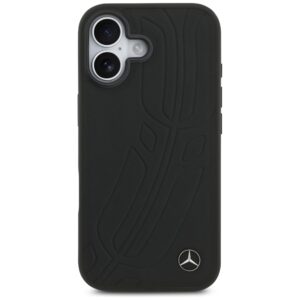 Original dėklas MERCEDES Leather Large Laurel Leave MagSafe skirtas Apple iPhone 17 juodos spalvos - Image 3