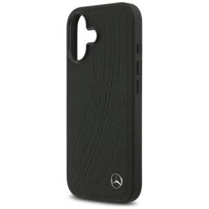 Original dėklas MERCEDES Leather Large Laurel Leave MagSafe skirtas Apple iPhone 17 juodos spalvos - Image 6
