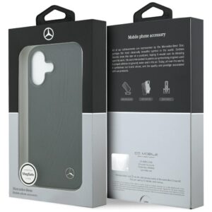 Original dėklas MERCEDES Leather Large Laurel Leave MagSafe skirtas Apple iPhone 17 juodos spalvos - Image 8