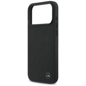Original dėklas MERCEDES Leather Large Laurel Leave MagSafe skirtas Apple iPhone 17 Pro Max juodos spalvos - Image 6