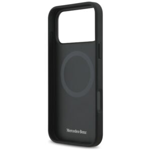 Original dėklas MERCEDES Leather Large Laurel Leave MagSafe skirtas Apple iPhone 17 Pro Max juodos spalvos - Image 7