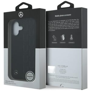 Original dėklas MERCEDES Leather Laurel Leaves MagSafe skirtas Apple iPhone 17 juodos spalvos - Image 8
