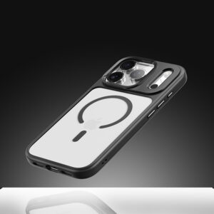Rock Guard Lens Protection Series Magnetic dėklas skirtas Apple iPhone 17 skaidrus-juodos spalvos - Image 2