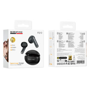 Borofone TWS Bluetooth ausinės FQ12 Nice juodos spalvos - Image 5